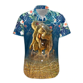 3D T-Rex Hawaii Shirt, Hawaiian Shirts for Men Print Button Down Shirt