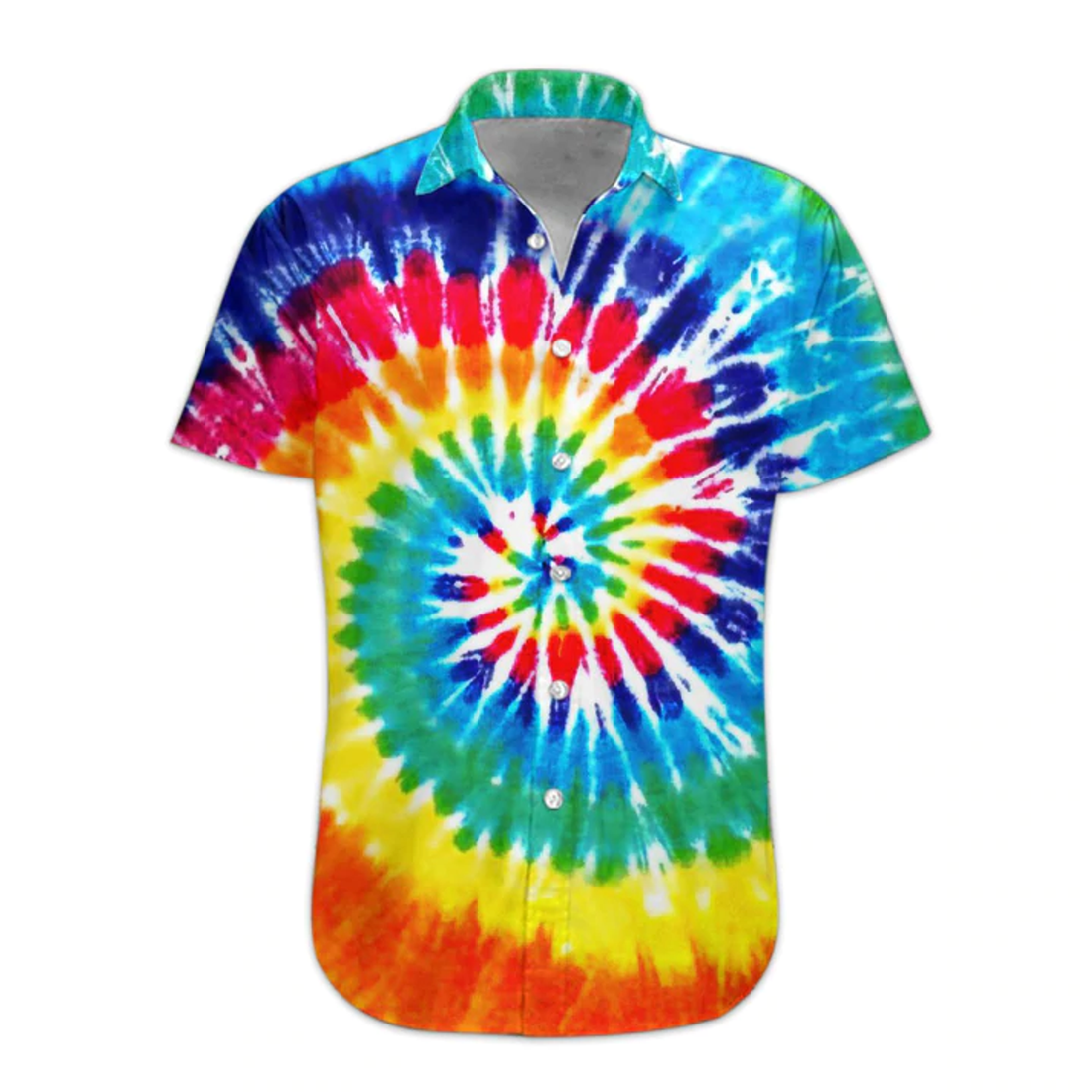 3D Tie Dye Hawaiian Shirt Casual Button Down Shirts Short Sleeve, Hawaiian shirt for men, women