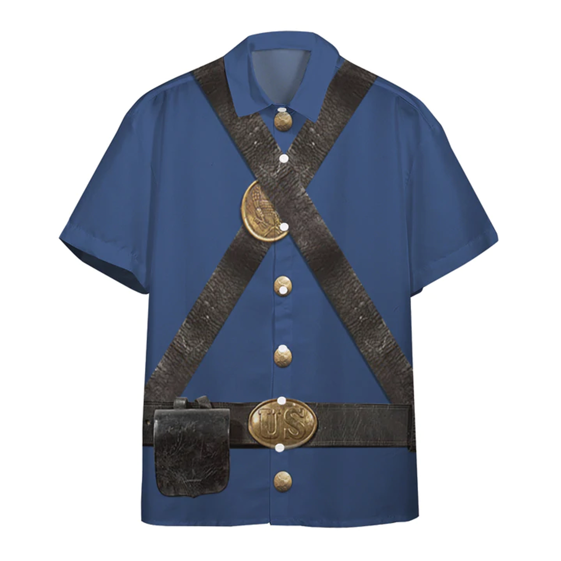 3D Union Infantry Uniform in Civil War Custom Short Sleeve Shirt, Hawaiian shirt for men, women