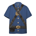 3D Union Infantry Uniform in Civil War Custom Short Sleeve Shirt, Hawaiian shirt for men, women