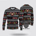 FUNSTUFFPRINT 3D Santa Village Firefighter Ugly Sweater - Christmas Gifts For Firefighters Ugly Sweater