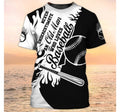 FUNSTUFFPRINT Personalized Baseball Old Who Loves Baseball Baseball Player - 3D Printed T-shirt