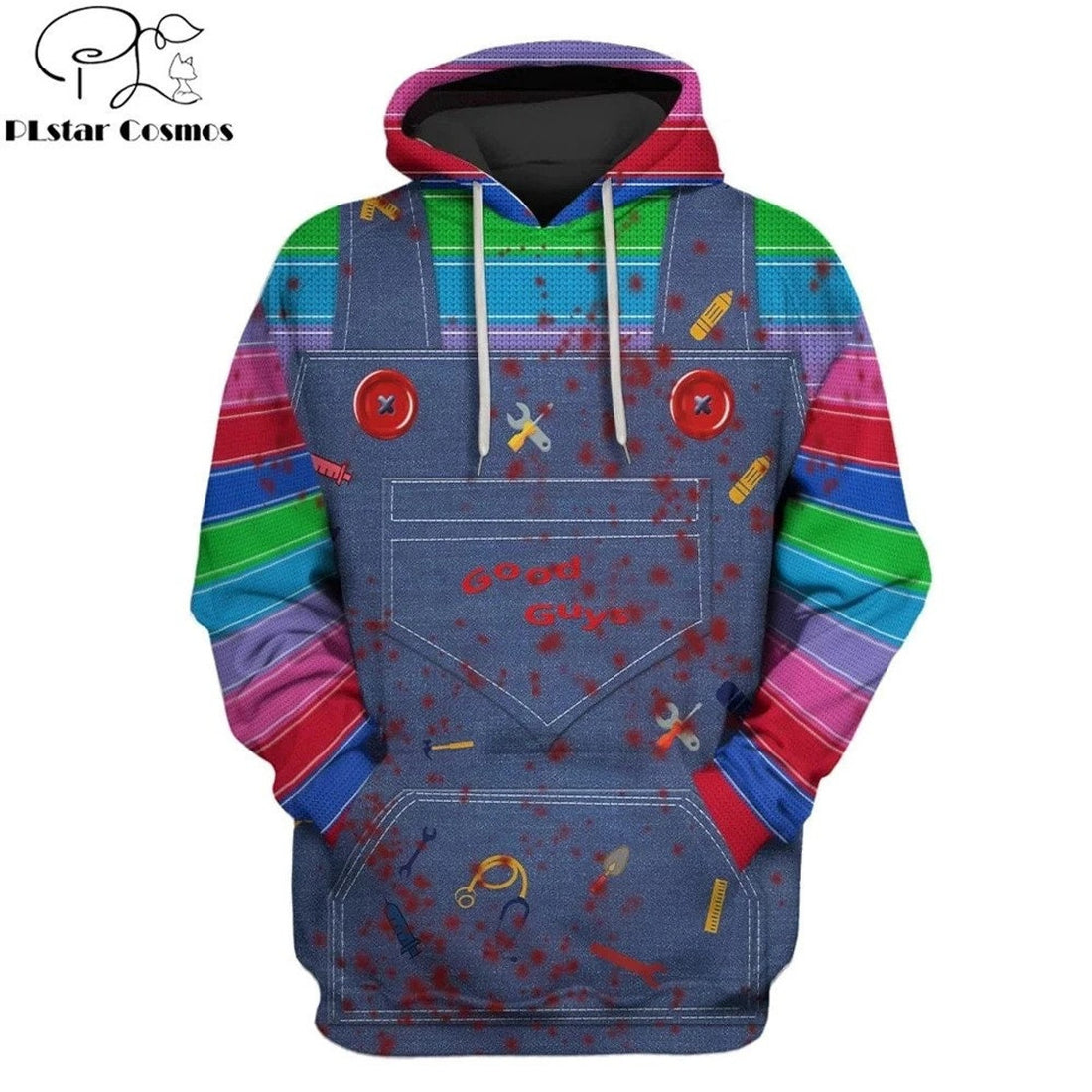 FUNSTUFFPRINT 3D Full Print Horror Movie Chucky Sweat Apparel Cosplay Costume 3D Hoodie and Zip Hoodie