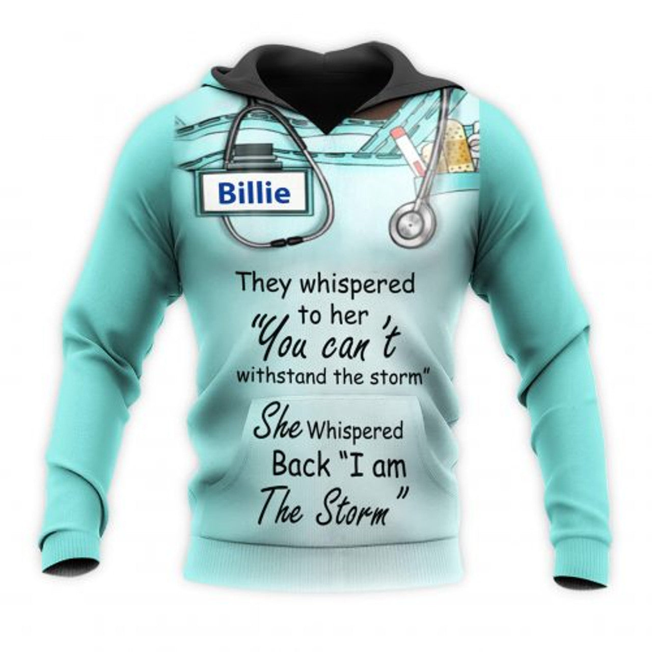 FUNSTUFFPRINT Personalized Nurse 3D Hoodie Im A The Storm 3D Hoodie and Zip Hoodie