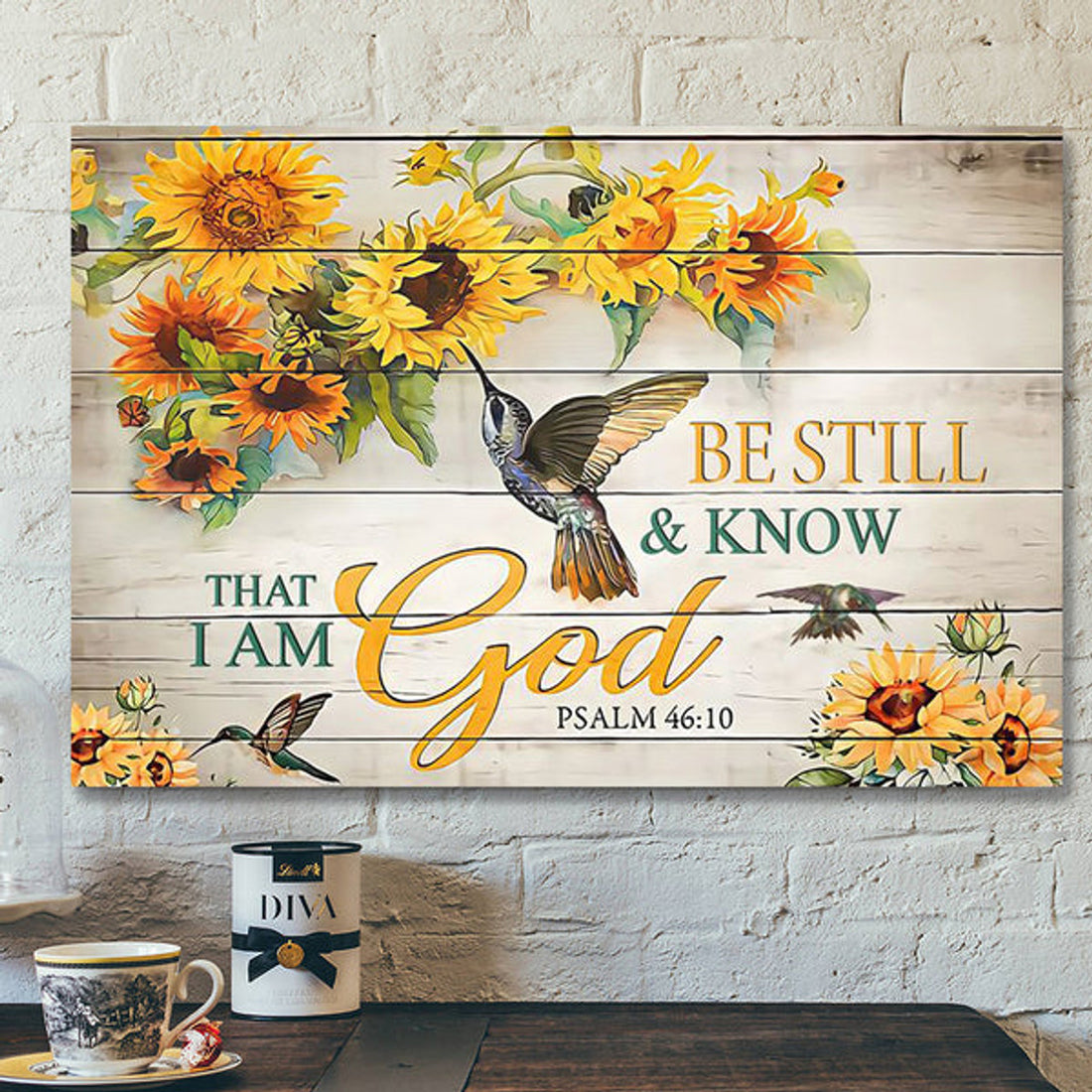 Jesus Canvas - Scripture Canvas - Bible Verse Wall Art Canvas - Be Still And Know That I Am God Canvas Poster 