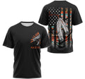 FUNSTUFFPRINT Personalized T-Shirt, Hoodie - Native American Feathers Us Flag Headdress Warbonnet 3D T-shirt