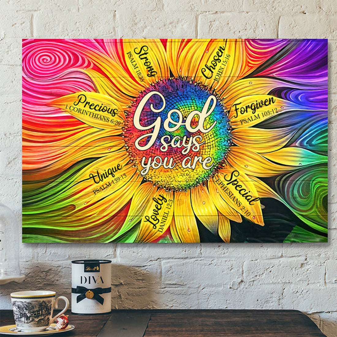 Christian Canvas Wall Art Bible Verse Wall Art Canvas - Jesus Canvas - God Says You Are Lovely Canvas Poster
