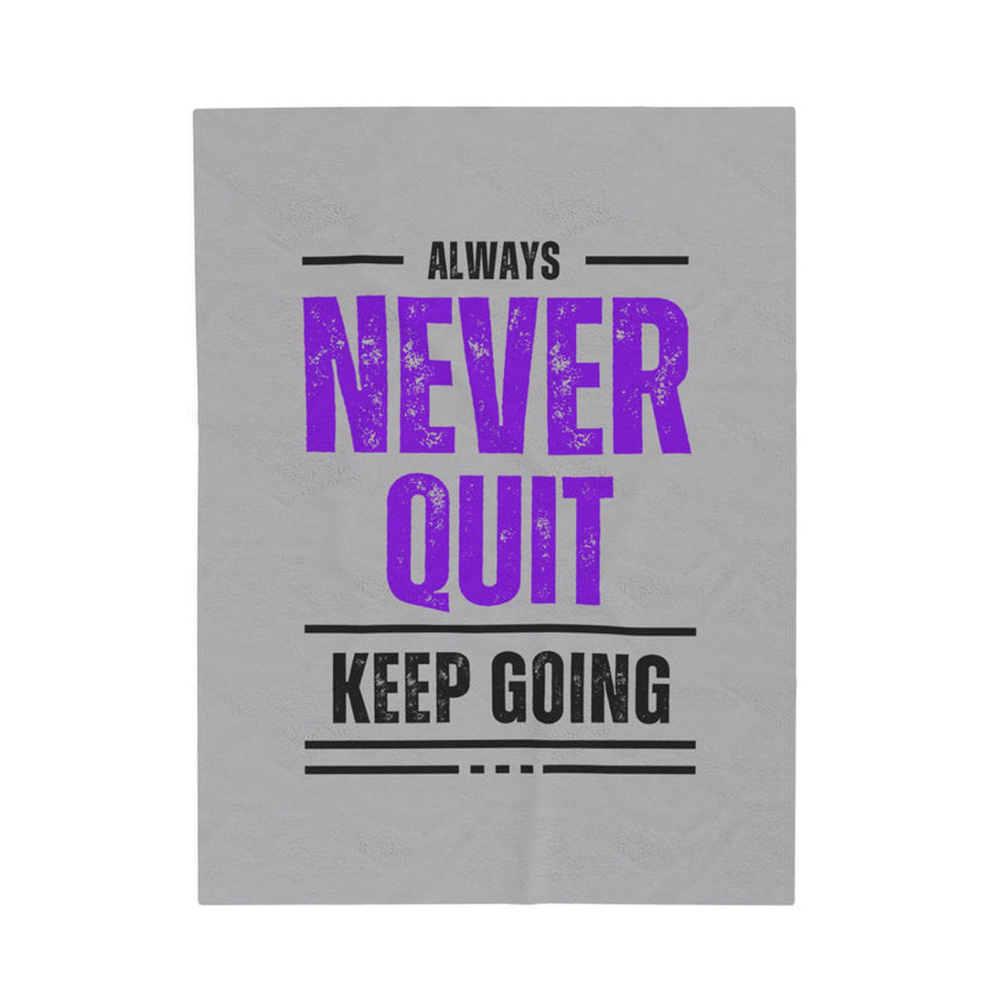 FUNSTUFFPRINT Keep Going Velveteen Plush Blanket