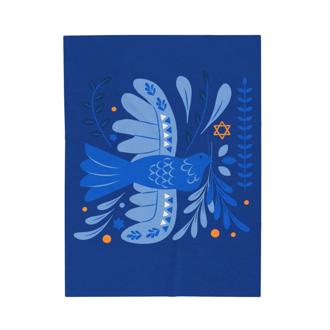 FUNSTUFFPRINT Hanukkah Velveteen Plush Blanket