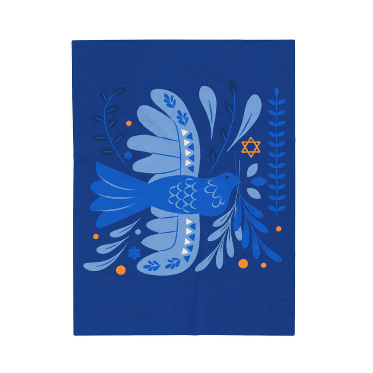 FUNSTUFFPRINT Hanukkah Velveteen Plush Blanket