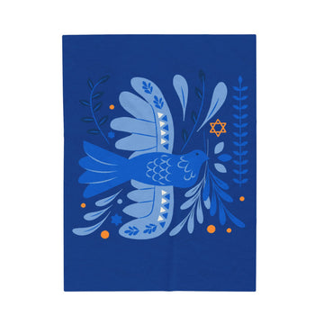 FUNSTUFFPRINT Hanukkah Velveteen Plush Blanket