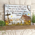 Twice Grace That Taught My Heart To Fear - Lamb And Cross - Christian Canvas Prints - Faith Canvas - Bible Verse Canvas 