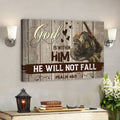 Christian Canvas Art - Scripture Canvas Wall Art - He Will Not Fall Canvas Poster 