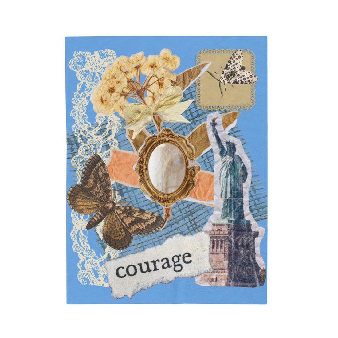FUNSTUFFPRINT Courage Velveteen Plush Blanket