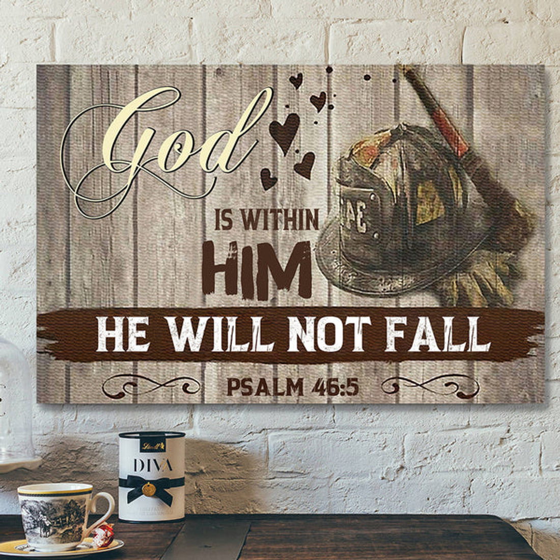 Christian Canvas Art - Scripture Canvas Wall Art - He Will Not Fall Canvas Poster