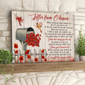 Letter From Heaven - Cardinal Bird - Christian Canvas Prints - Faith Canvas - Bible Verse Canvas 