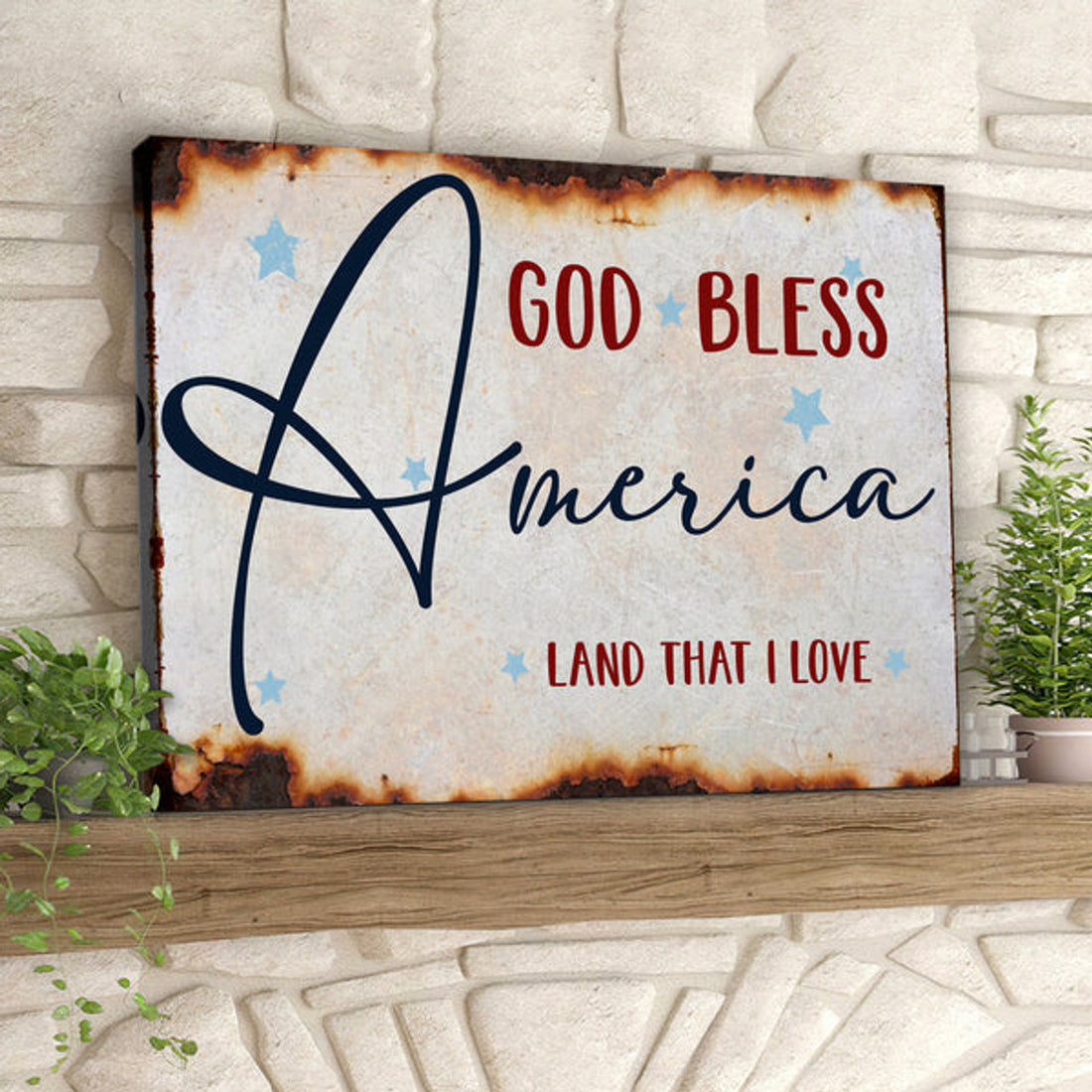 God Bless America - Land That I Love - Fourth Of July Paintings - Independence Day Canvas Wall Art 