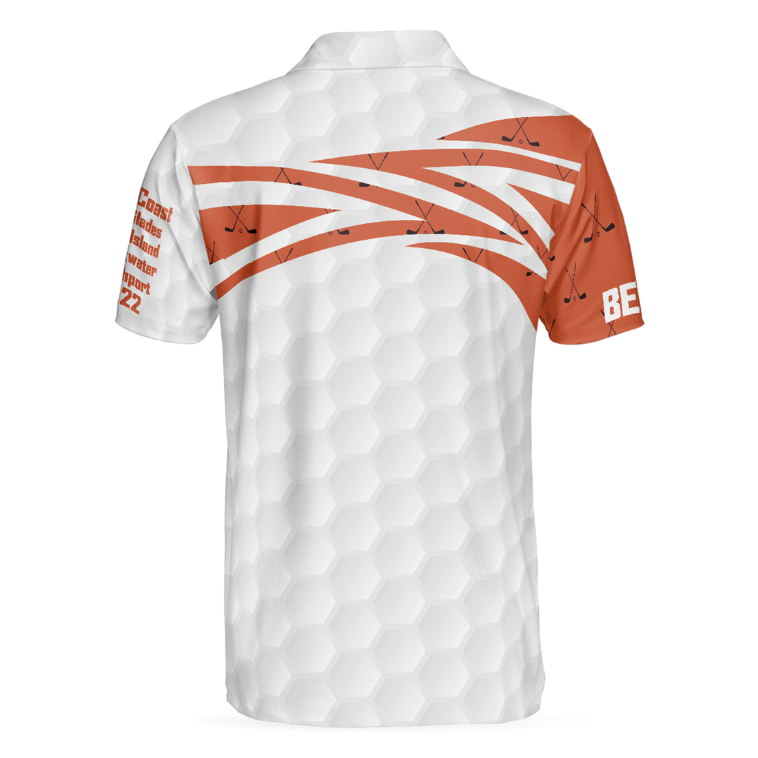 5 Five & V Orange Golf Polo Shirt