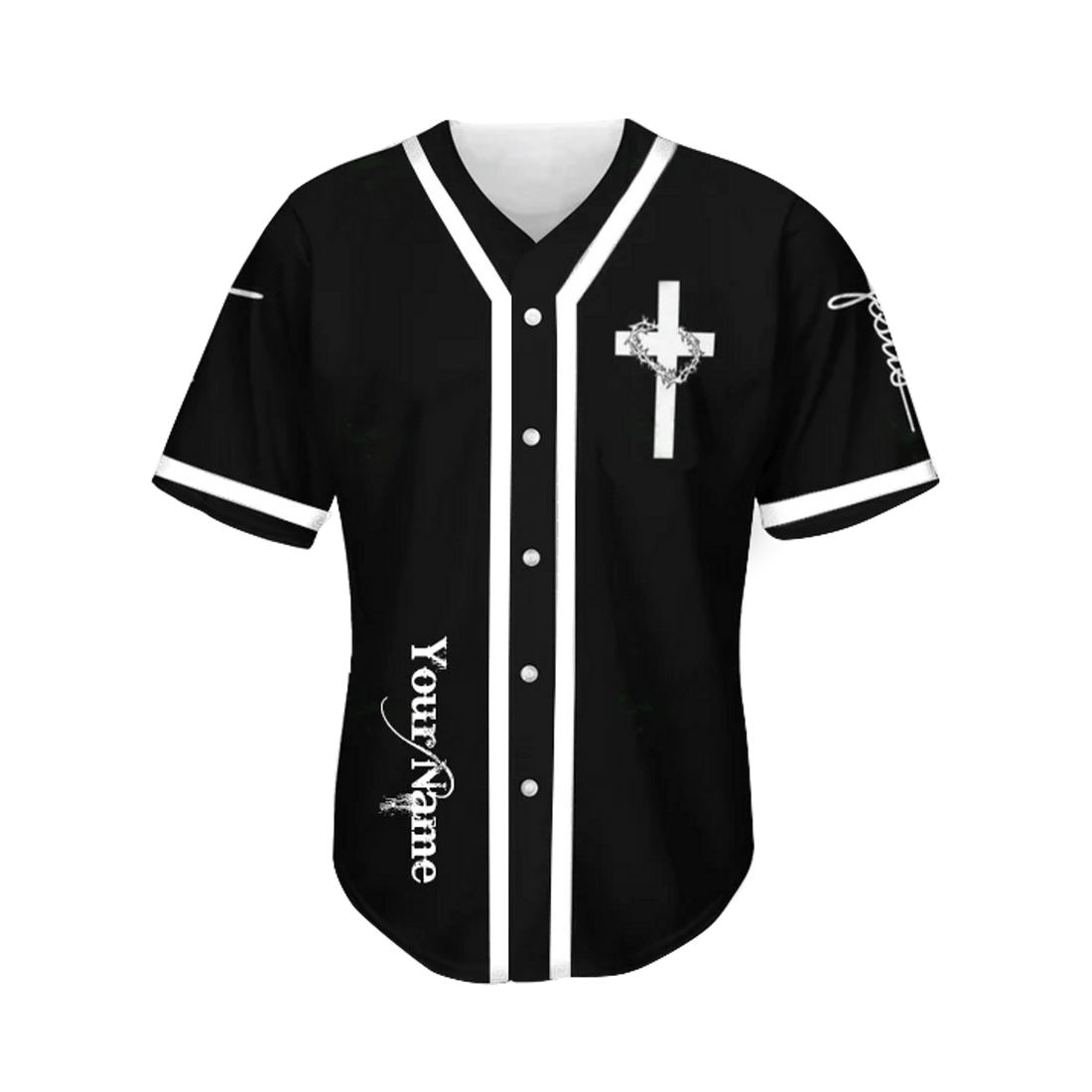 Personalized Jesus Baseball Jersey - Cross, God Baseball Jersey - Gift For Christians - Just Have Faith Custom Baseball Jersey Shirt For Men Women