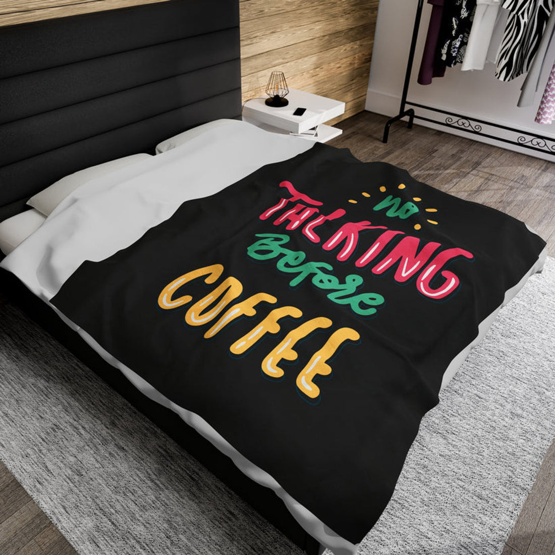 FUNSTUFFPRINT No Talking Velveteen Plush Blanket