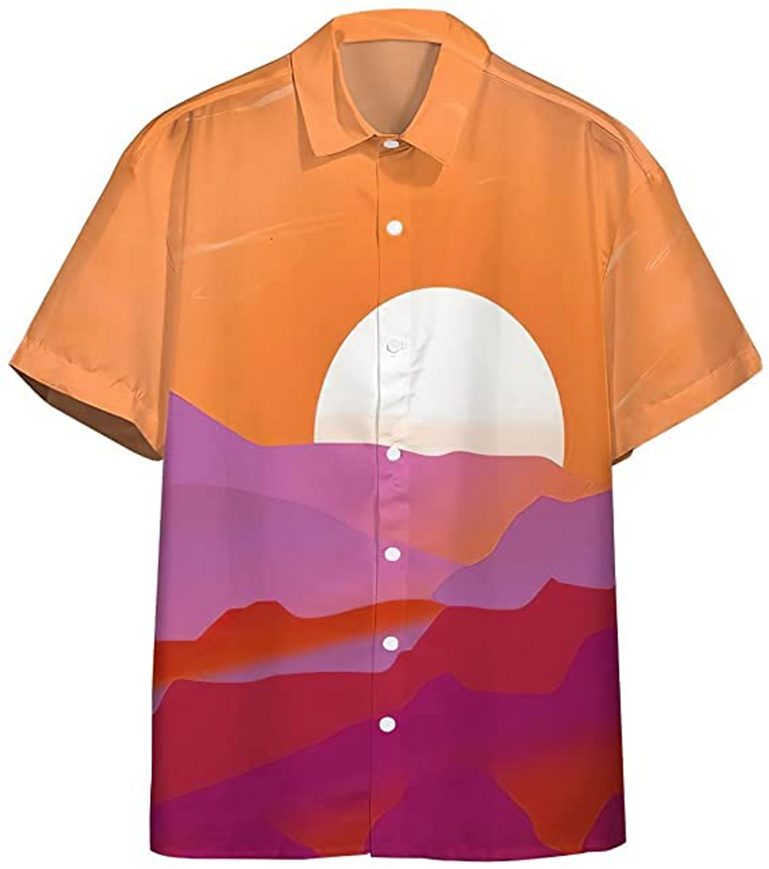 Lesbian Pride Sunrise Hawaiian Shirt, Hawaiian Shirt Unisex Full Print For Tropical Summer Holiday Vacation Full Size