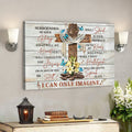 Christian Canvas Wall Art - I Can Only Imagine Song Lyrics Holy Cross For Christian Canvas Poster 