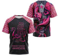 FUNSTUFFPRINT Personalized T-Shirt, Hoodie - Dragon Sword Breast Cancer Awaraness They Whispered To Her You Cannot Withstand The Storm 3D T-shirt
