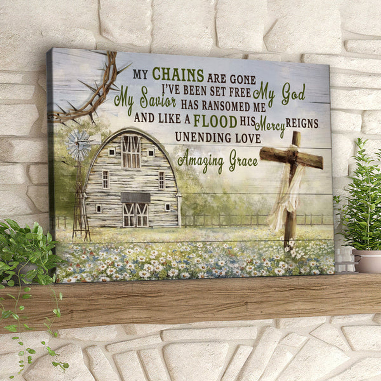 My Chains Are Gone I've Been Set Free My God - Christian Canvas Prints - Faith Canvas - Bible Verse Canvas 