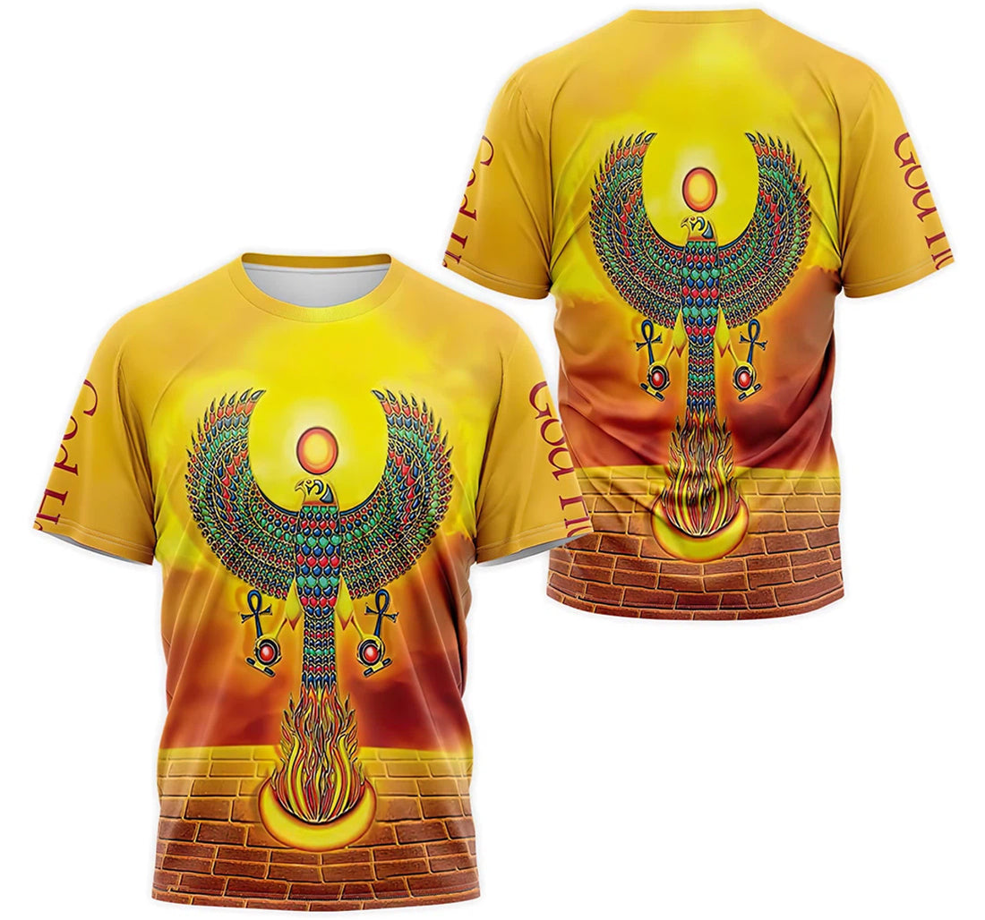 FUNSTUFFPRINT Personalized T-Shirt, Hoodie - Ancient Egyptian Ancient Egyptian Falcon Pectoral God Of Ra And Horus 3D T-shirt