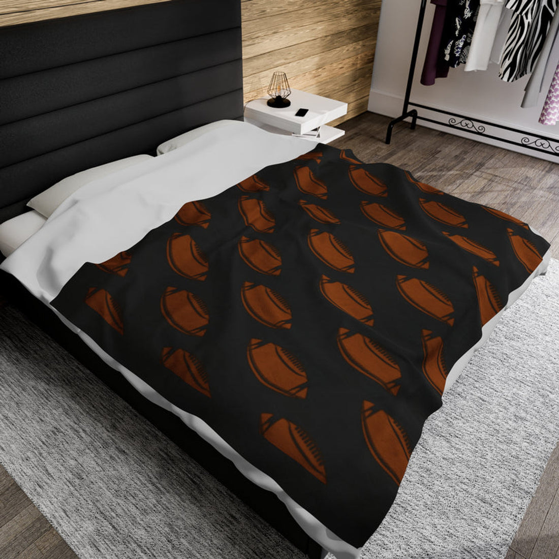 FUNSTUFFPRINT Football Velveteen Plush Blanket