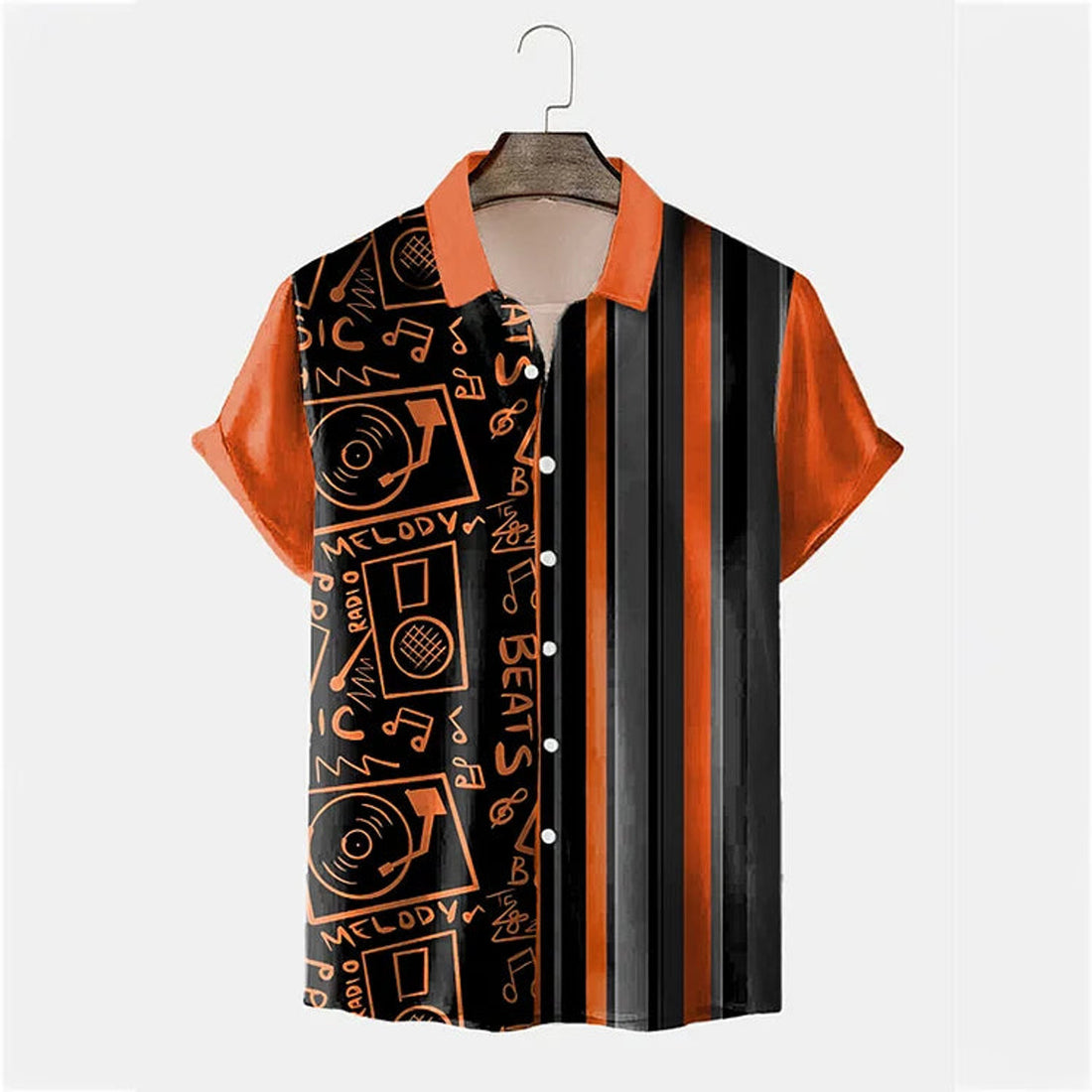 Fashion Casual Colorblock Short Sleeve hawaiian Shirt