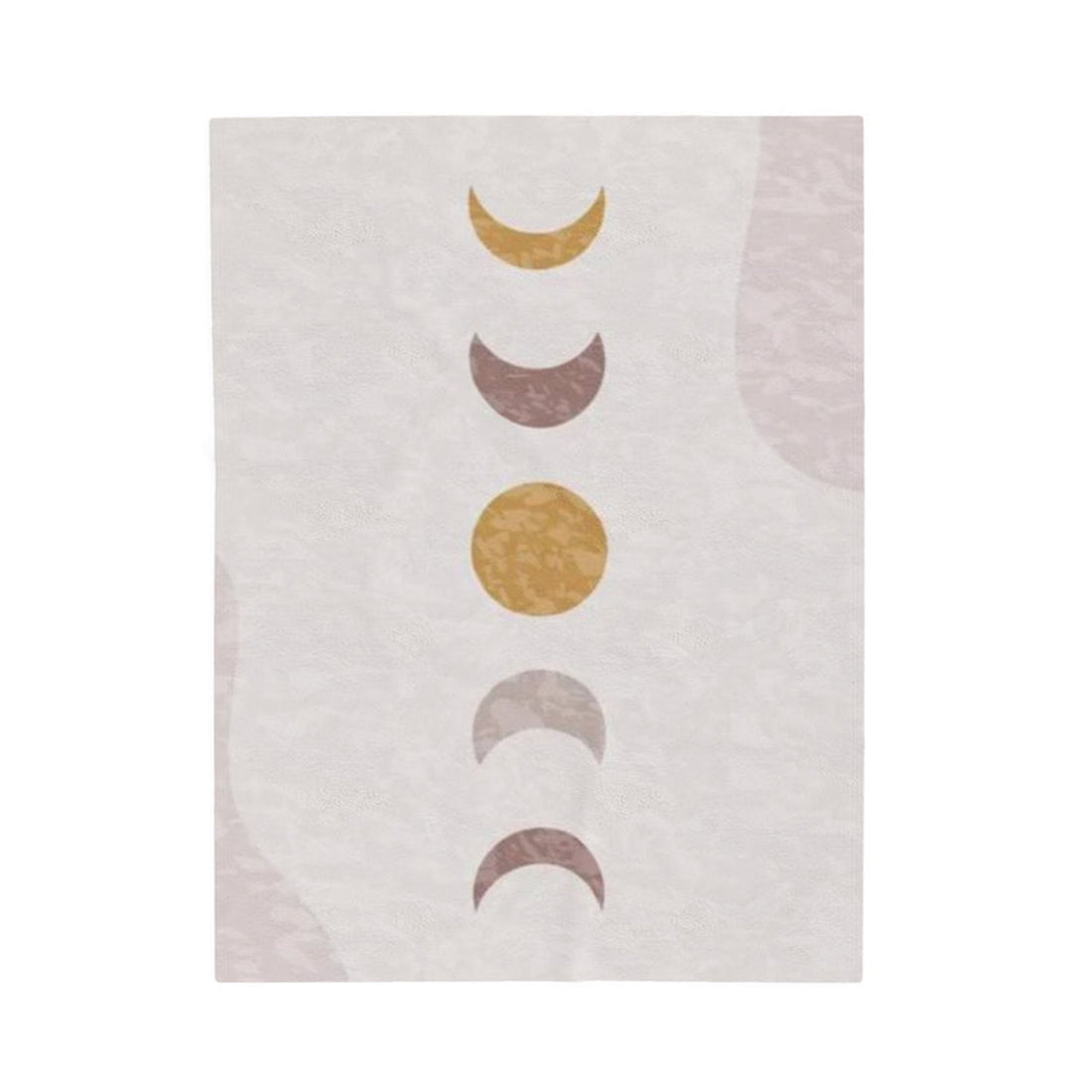 FUNSTUFFPRINT Moon Phase Velveteen Plush Blanket