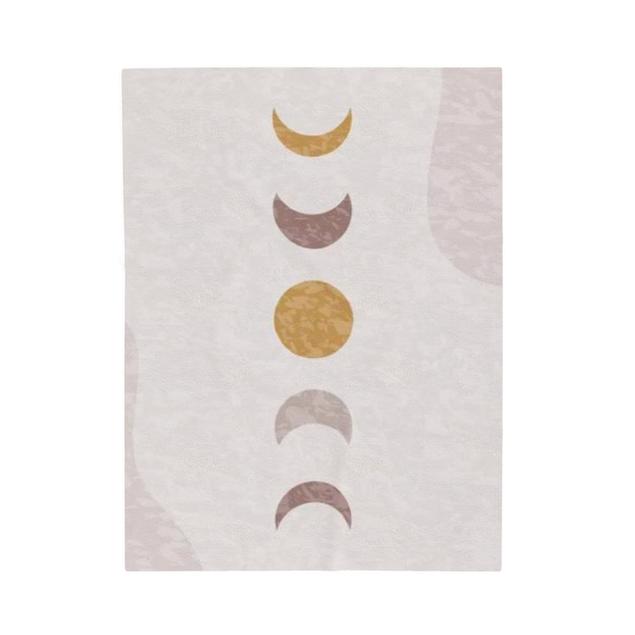 FUNSTUFFPRINT Moon Phase Velveteen Plush Blanket