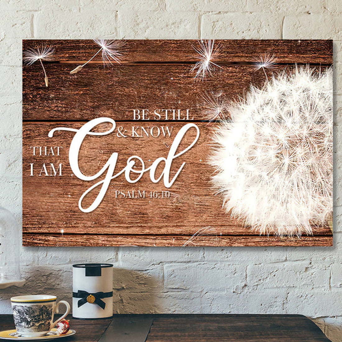 Bible Verse Canvas - Jesus Canvas Wall Art - Be Still & Know That I Am God
