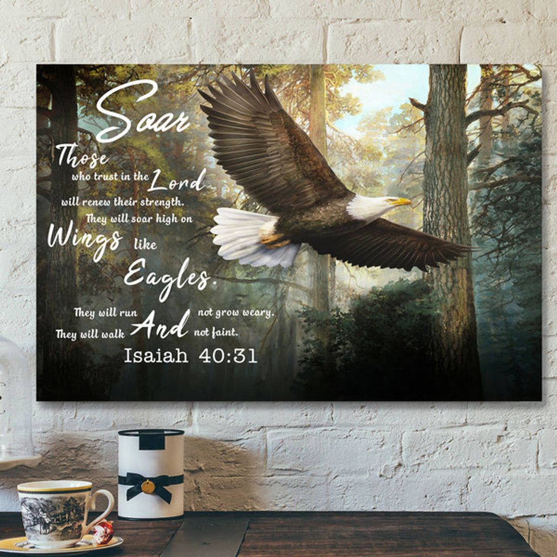 Soar On Wings Like Eagles 5 - Isaiah 40:31 - Bible Verse Canvas - Scripture Canvas Wall Art 