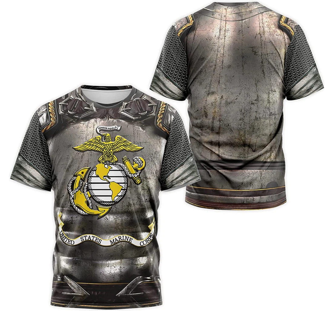 FUNSTUFFPRINT Personalized T-Shirt, Hoodie - Armor Usmc Knights Templar Costume 3D T-shirt