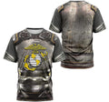 FUNSTUFFPRINT Personalized T-Shirt, Hoodie - Armor Usmc Knights Templar Costume 3D T-shirt