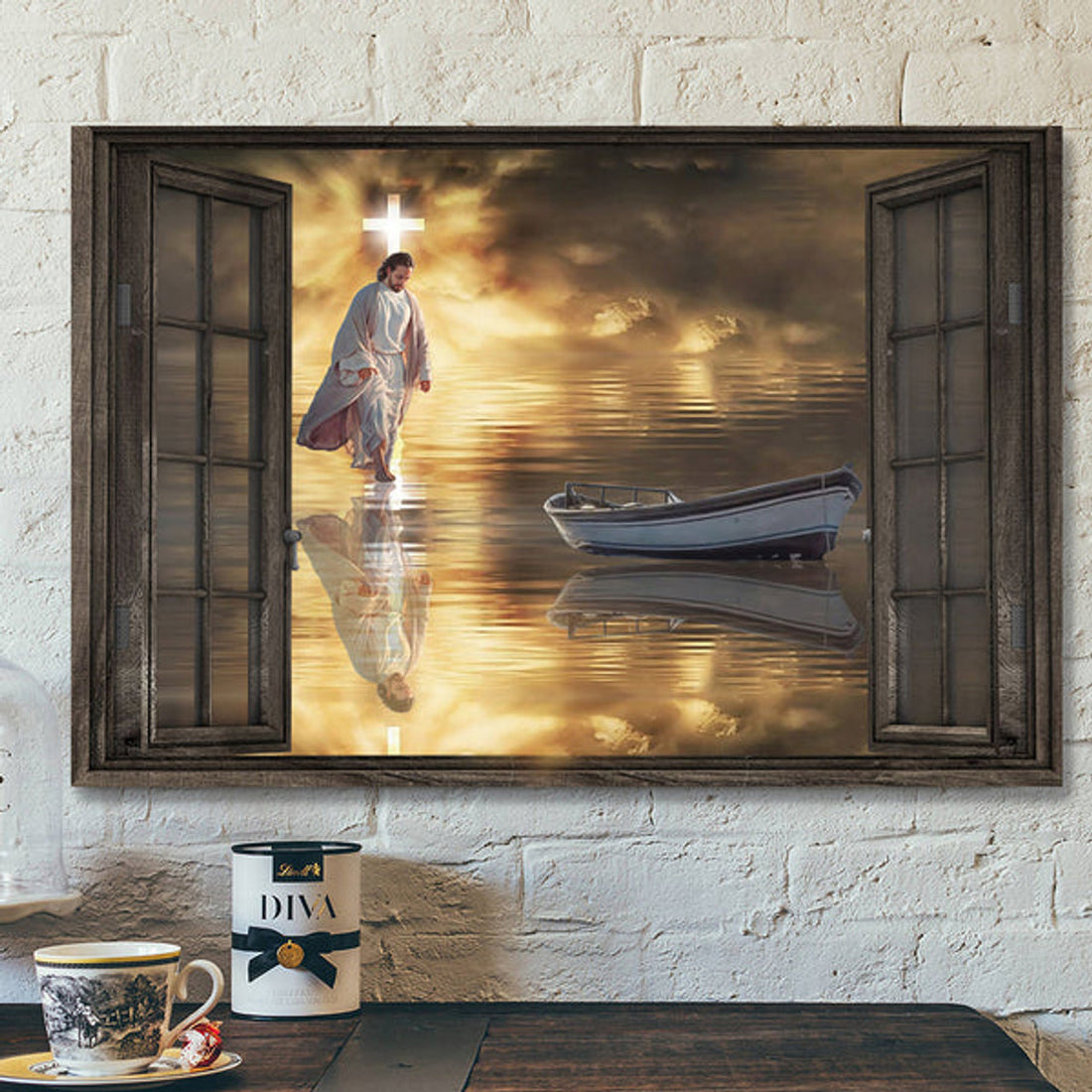 Scripture Canvas - Bible Verse Wall Art Canvas - Jesus Canvas - Jesu In Window Canvas Poster