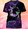 FUNSTUFFPRINT Faith Hope Love 3D Full PrinT-Shirt, Colorful Faith Hope Love Butterfly T-Shirt, Humming Bird Shirt 3D T-shirt