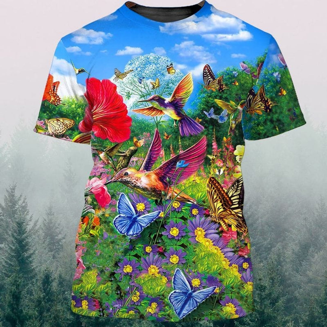 FUNSTUFFPRINT Hummingbird T-Shirt 3D all Over Printed For Men Women, Unisex Bird T-Shirt, Gift For Hummingbird Lovers 3D T-shirt
