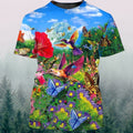 FUNSTUFFPRINT Hummingbird T-Shirt 3D all Over Printed For Men Women, Unisex Bird T-Shirt, Gift For Hummingbird Lovers 3D T-shirt
