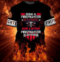 FUNSTUFFPRINT 3D All Over Print Firefighter Being a Firefighter Is a Choice Being a Retired Firefighter Is an Honor Shirt 3D T-shirt