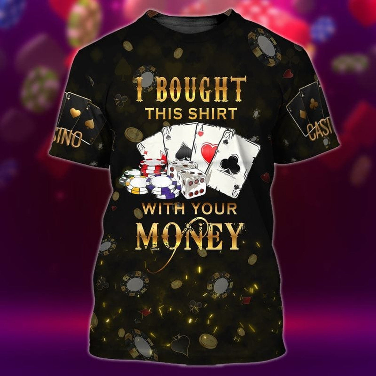 FUNSTUFFPRINT Pocker 3D All Over Printed Shirts, Casino Men Shirt, Casino Shirt, Gift For Pocker 3D T-shirt