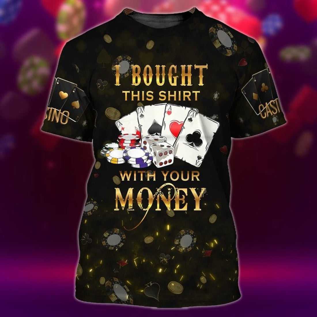 FUNSTUFFPRINT Pocker 3D All Over Printed Shirts, Casino Men Shirt, Casino Shirt, Gift For Pocker 3D T-shirt