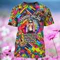 FUNSTUFFPRINT Hippie Mom 3D T-Shirt, Hippie Life Shirts, Gift For Hippie, Hippie Lovers Gifts 3D T-shirt