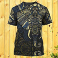 Elephant Mandala 3D All Over PrinT-Shirt For Men Women, Hippie Shirt Mandala Elephant Pattern