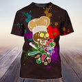 Vegan Chef Skull 3D T-Shirt, Cool Skull Shirt For Master Chef, Cooking Lover Gifts