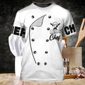 FUNSTUFFPRINT White Chef Coat 3D T-Shirt For Men And Women, Gift For New Chef, Best Gift For Master Chef 3D T-shirt
