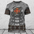 FUNSTUFFPRINT 3D All Over Print Firefighter Armor Shirt, Gift for Dad Firefighter, Firefighter Shirt 3D T-shirt