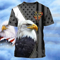 One Nation Under God 3D Printed Shirts, Eagle American Independence's Day, 3D T-Shirt, Patriotic Clothes
